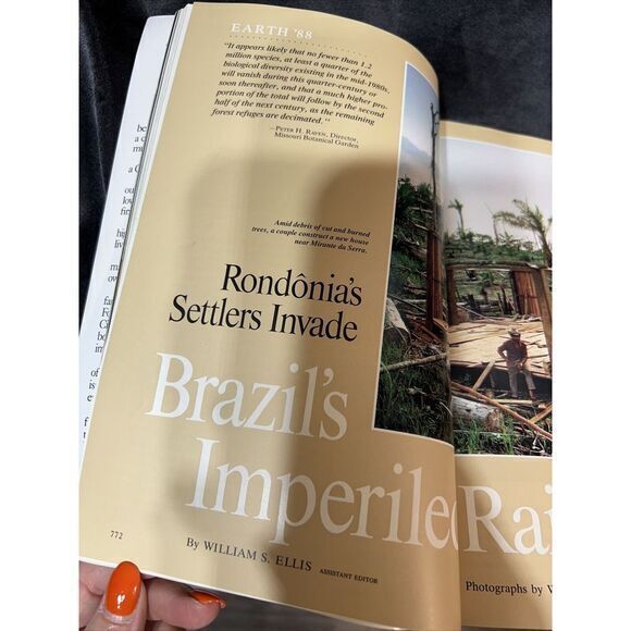 December 1988 National Geographic HOLOGRAM EARTH 🌍 / MCDONALD'S AD‎ Front/Back - Picture 13 of 16